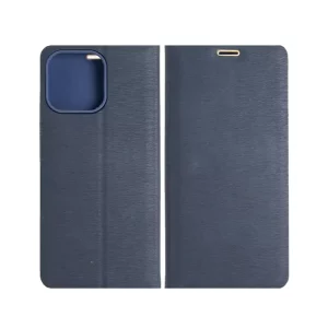 360 Protective Shell Book Cover Card Holder iPhone 15 winter blue