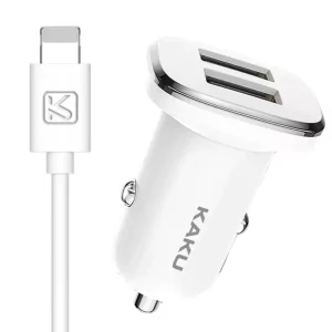 KAKU Car charger 2.4A and USB cable iPhone Lightning