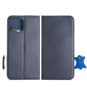 Livinci Original Leather 360 Book Case for iPhone 15 blue