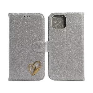 iPhone 15 Plus Shiny Glitter Book Case